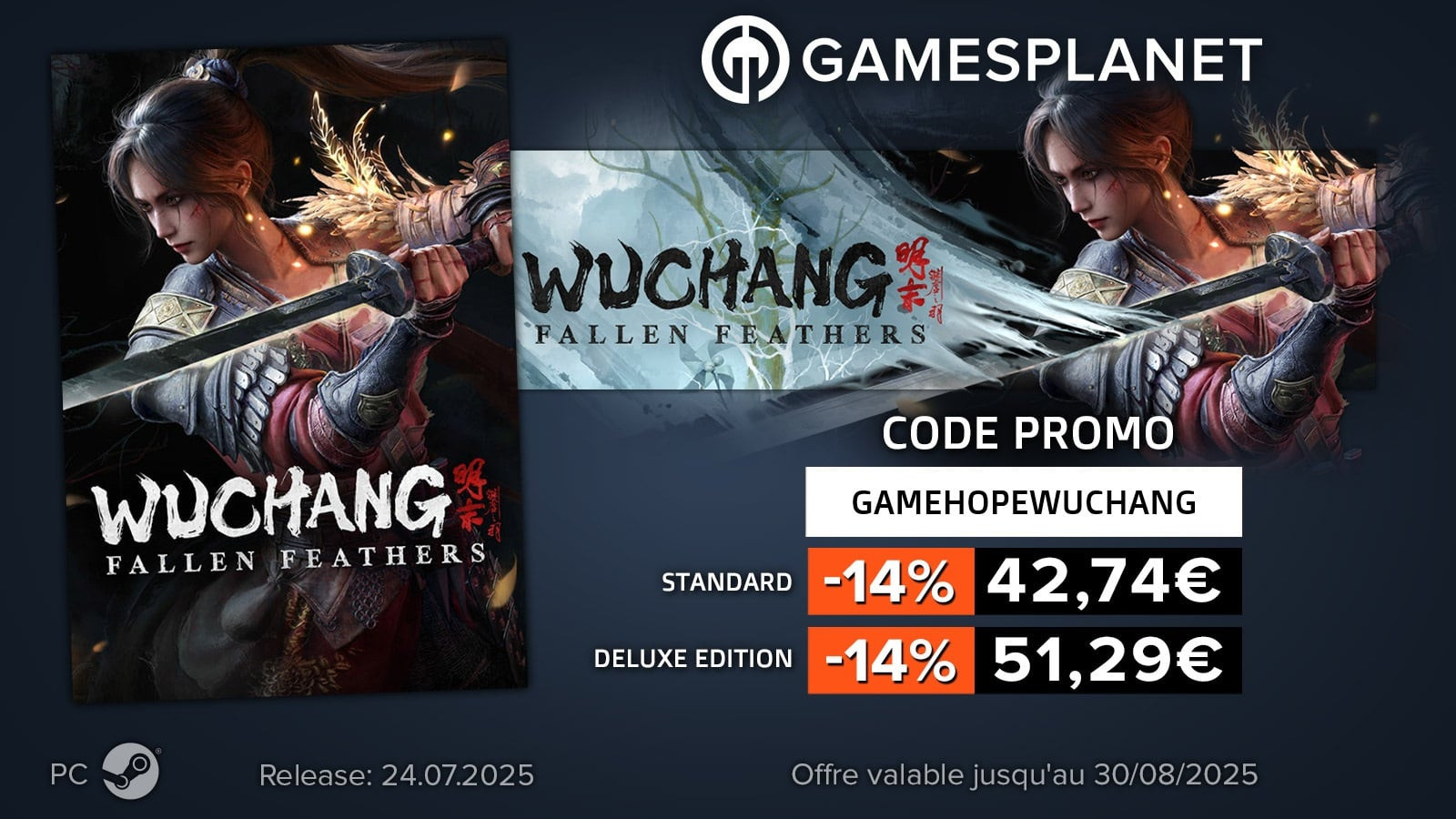 Wuchang : Fallen Feathers code promo